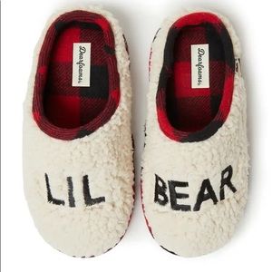 🆕 Dearfoams Lil Bear Kids Sherpa Clog Cozy Winter Holiday Slipper